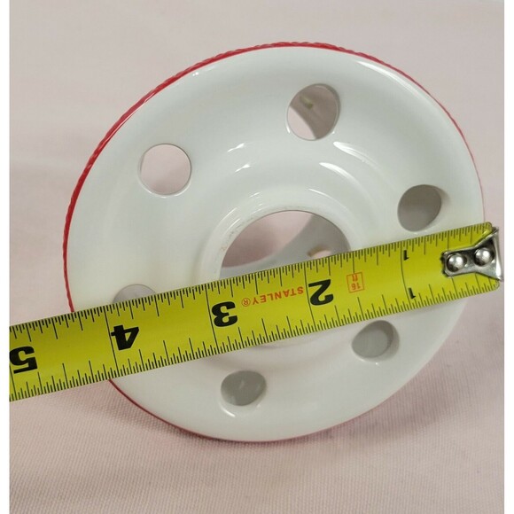 Small Candle  Shade Topper / Spring Flowers . Red flowers and Green - Picture 6 of 7